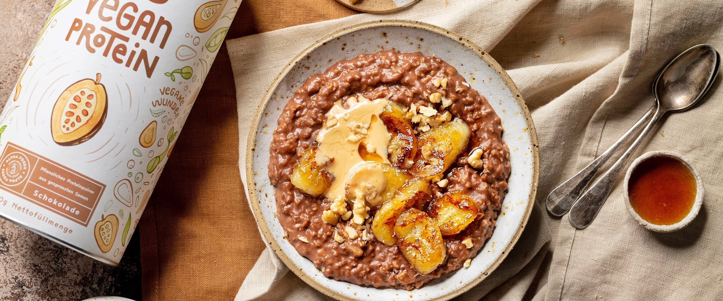 EIWITRIJK ONTBIJT: BROWNIE OVERNIGHT OATS