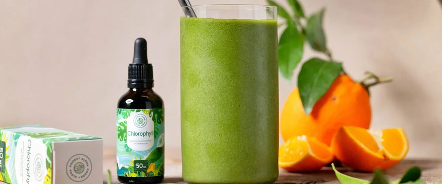 Groene immuniteitssmoothie met chlorofyl