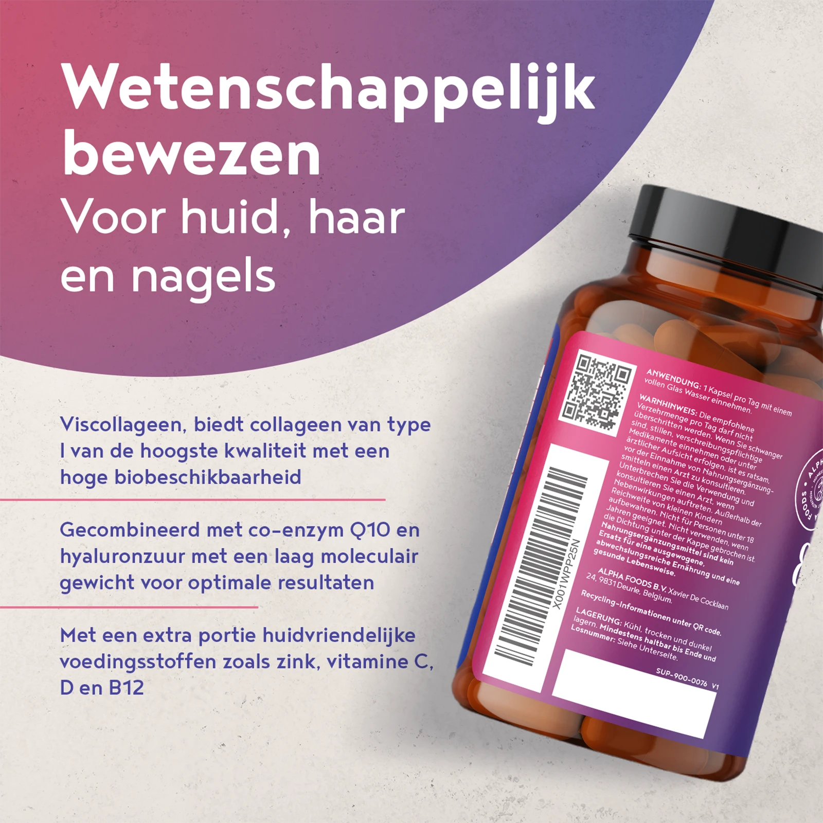 A+ Two - Collageen & hyaluronzuur met Q10, vitamine C en zink