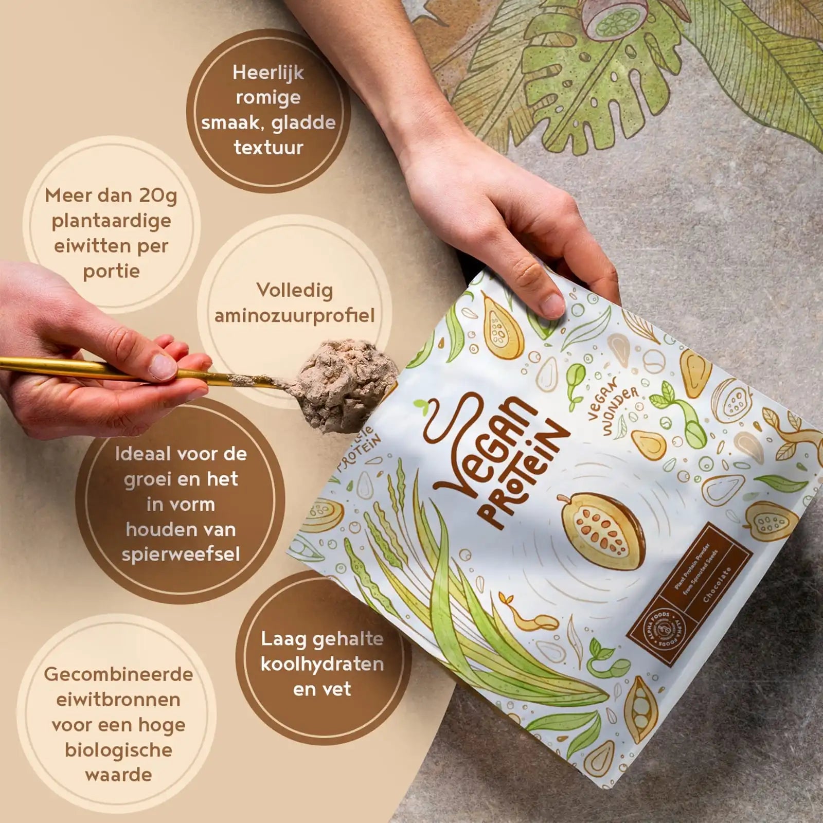 A+ One - Vegan Protein - Chocolade 2x600g