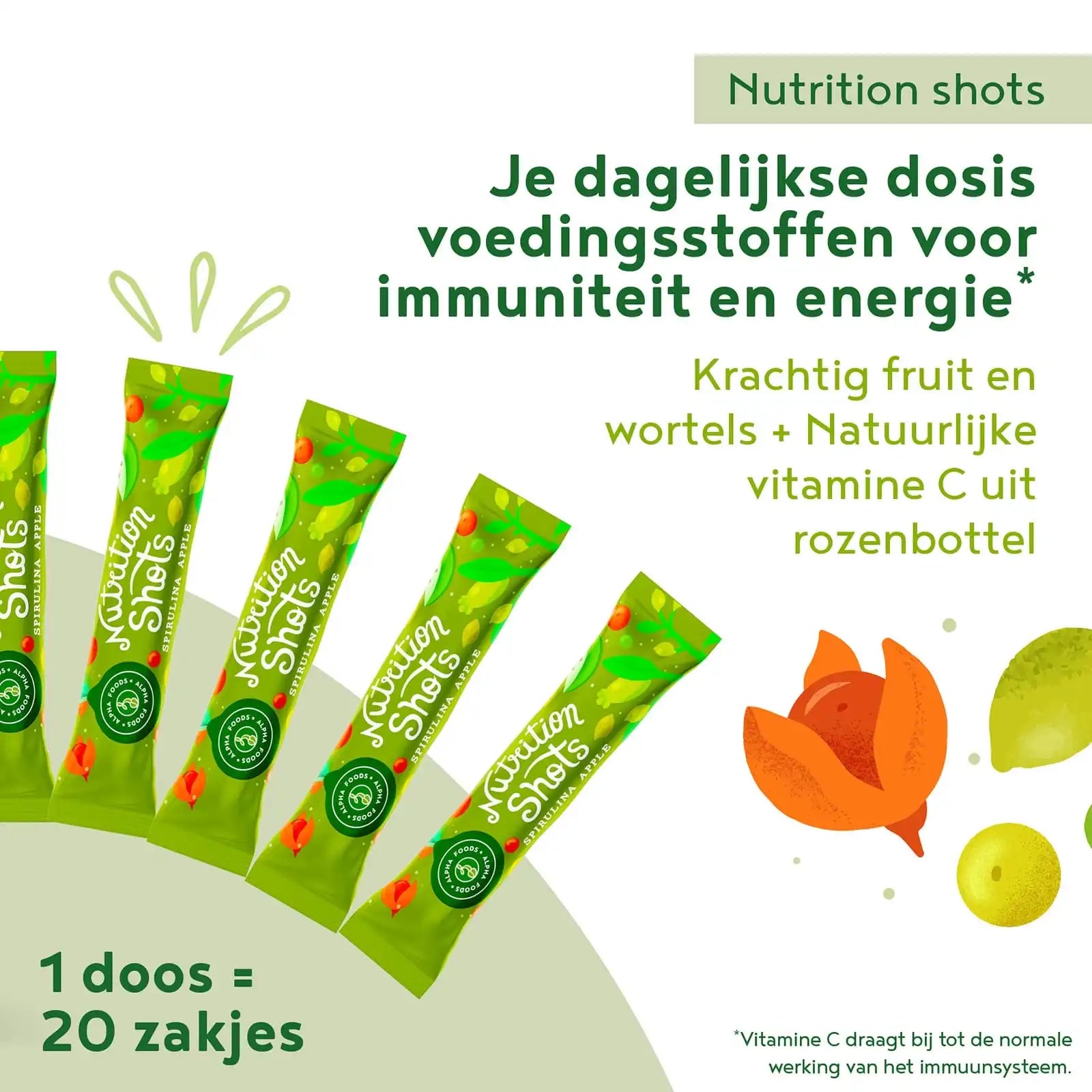 A+ One - Nutrition Shots - Spirulina Apple